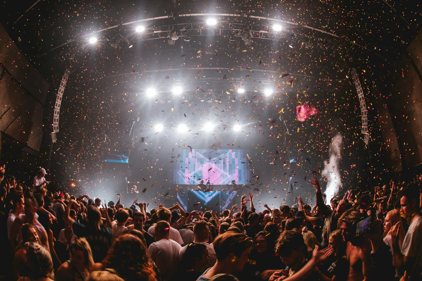 People dancing at a concert