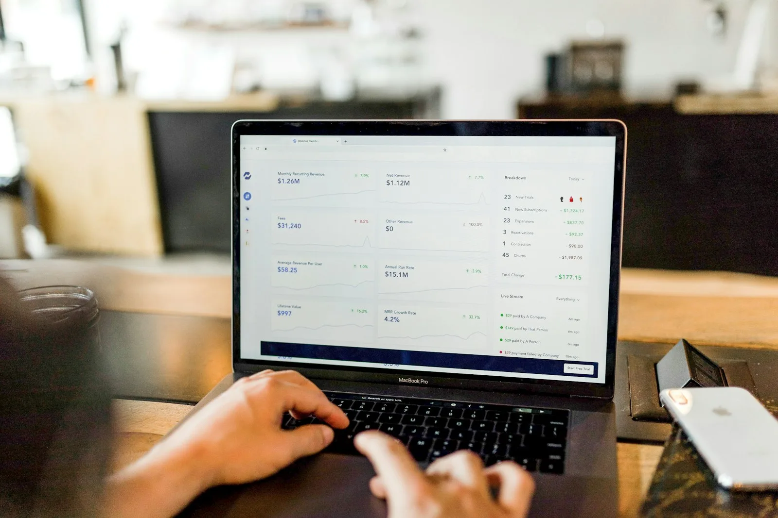 A person comparing the rates and returns from various accounts that he has opened