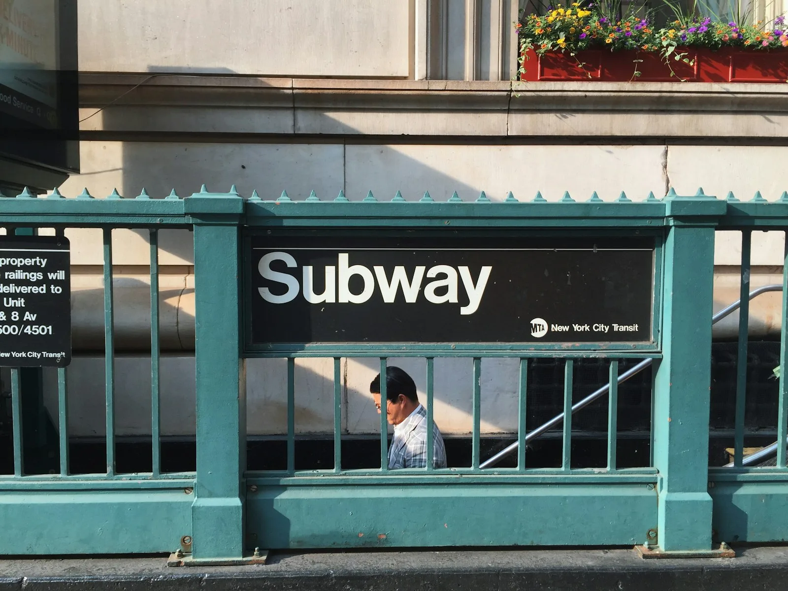 Photo of a subway entry