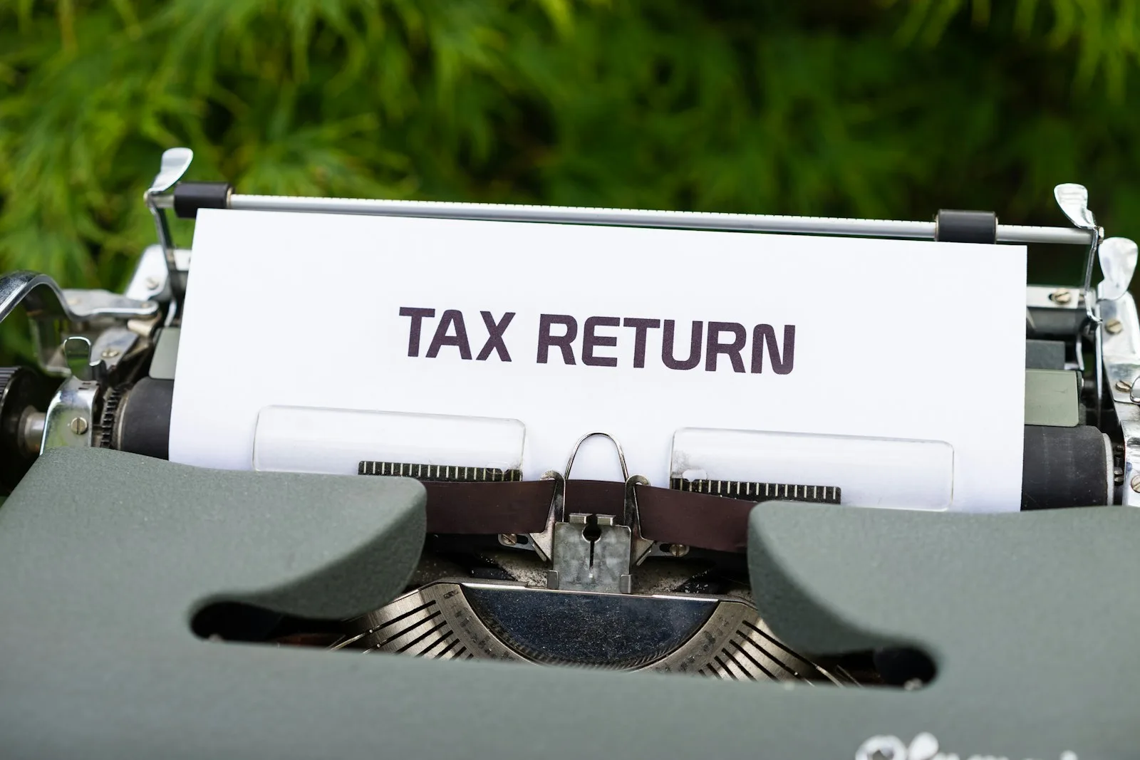Image of a paper with the words “Tax Return” printed on it